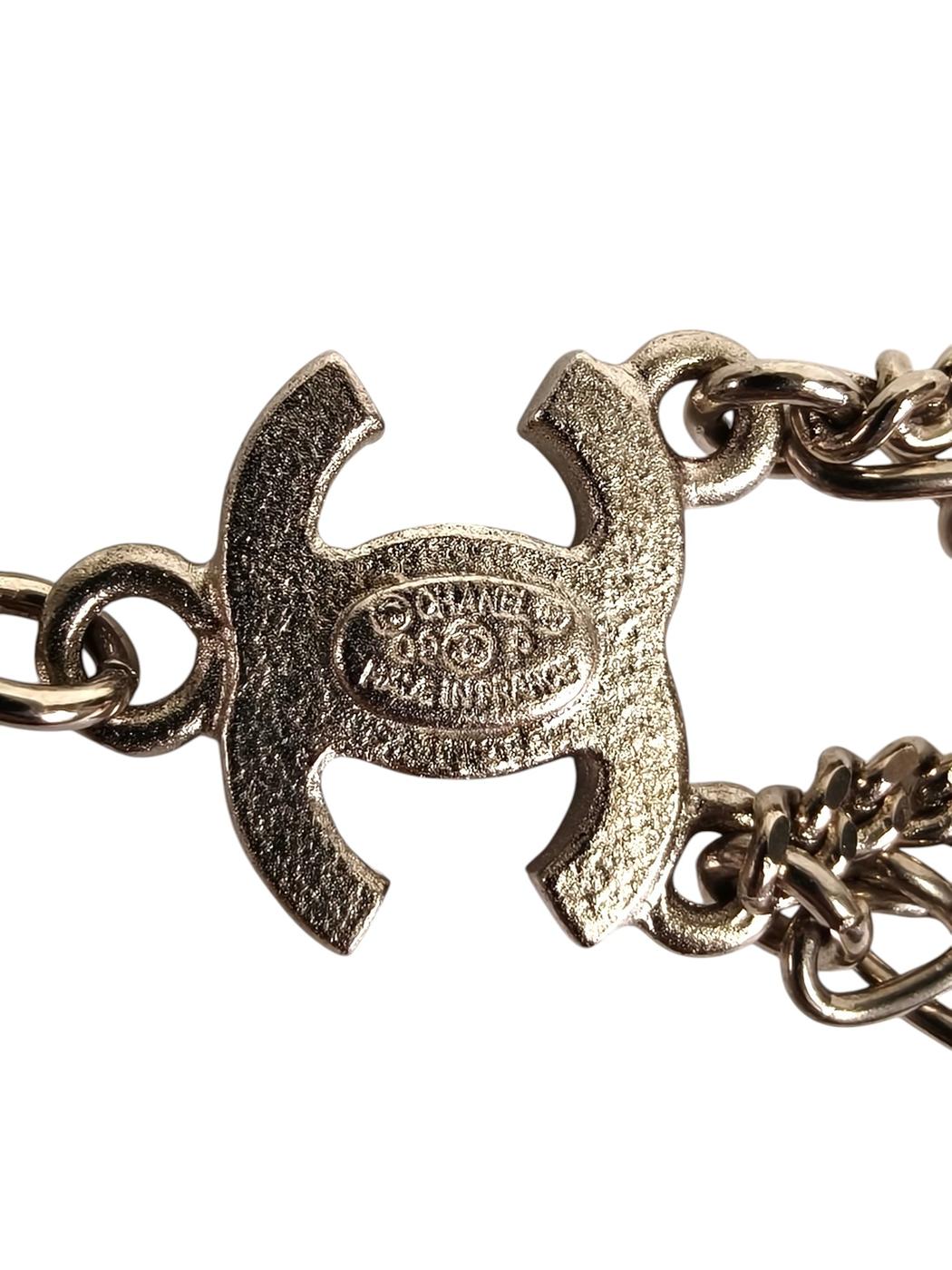 CHANEL シャネル ココマーク スイング チェーン ピアス コメ有 ピアス シルバー 管理番号：11648