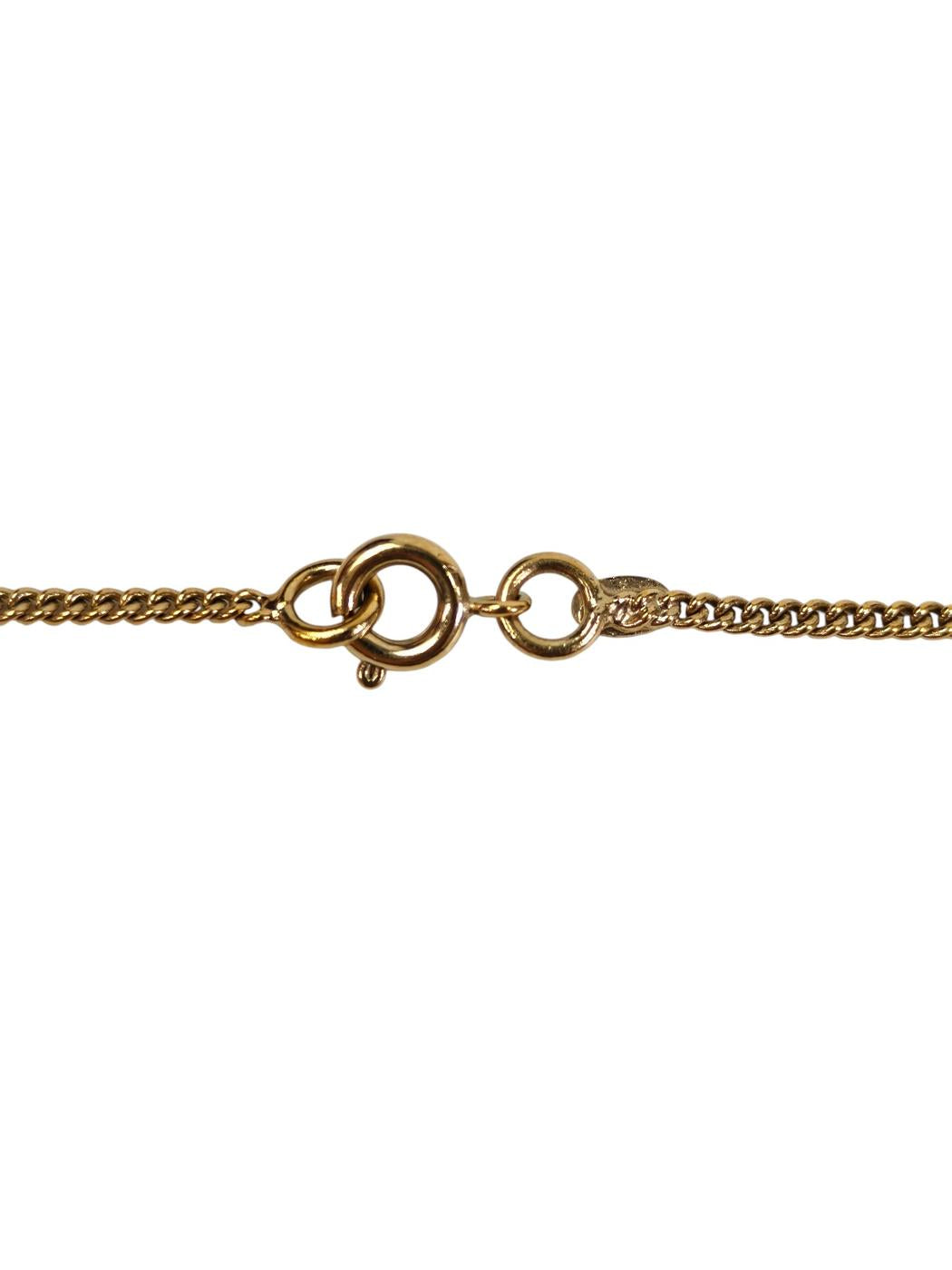 CHANEL シャネル カンボンライン ココマーク スクエア 2005年製 ネックレス ピンク 管理番号：11649