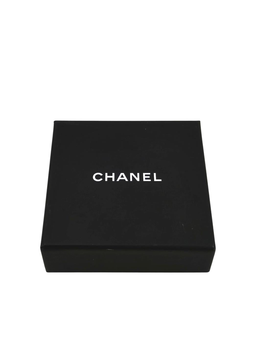 CHANEL シャネル ココマーク付き フープピアス デニム×ゴールド 管理番号：11652
