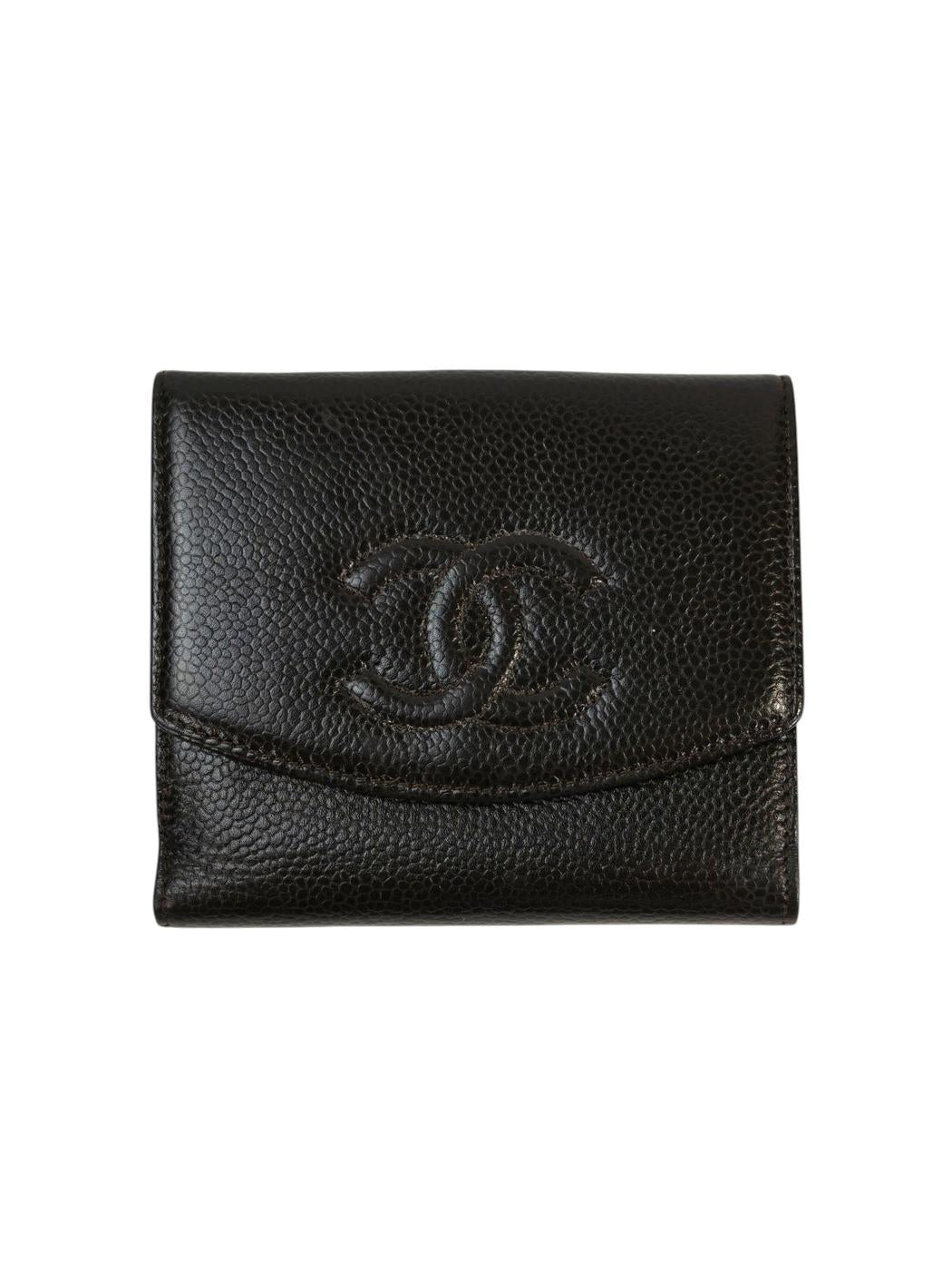 CHANEL シャネル ココマーク Wホック 11番台 二つ折り財布 ブラウン 管理番号：11666