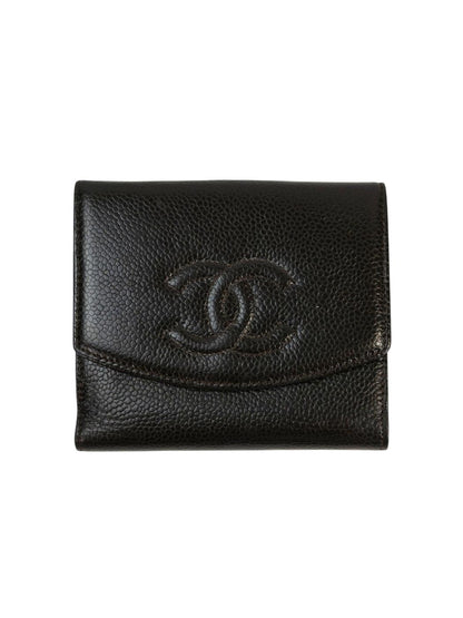 CHANEL シャネル ココマーク Wホック 11番台 二つ折り財布 ブラウン 管理番号：11666