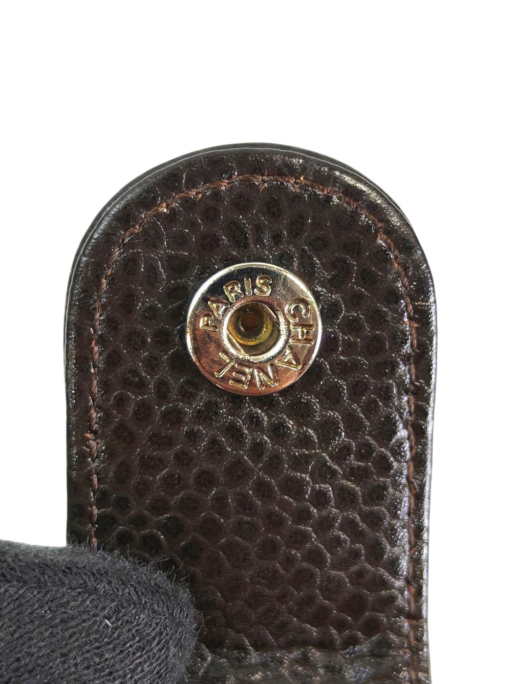 CHANEL シャネル ココマーク Wホック 11番台 二つ折り財布 ブラウン 管理番号：11666