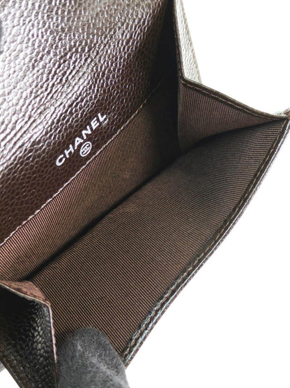 CHANEL シャネル ココマーク Wホック 11番台 二つ折り財布 ブラウン 管理番号：11666