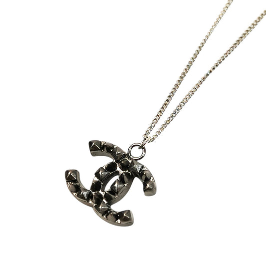 CHANEL Coco Mark 2003 Necklace with Comment Black Management number: 11676