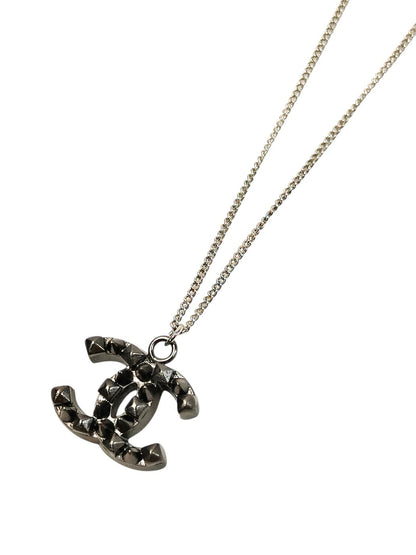 CHANEL Coco Mark 2003 Necklace with Comment Black Management number: 11676
