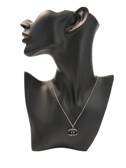 CHANEL Coco Mark 2003 Necklace with Comment Black Management number: 11676
