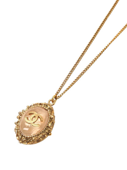 CHANEL シャネル ココマーク オーバル ペンダント 2013年製 コメ有 ネックレス ゴールド 管理番号：11677