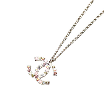 CHANEL シャネル ココマーク カラーストーン 2007年製 ネックレス シルバー 管理番号：11678