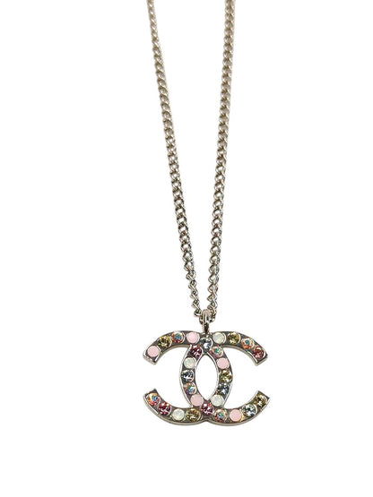 CHANEL シャネル ココマーク カラーストーン 2007年製 ネックレス シルバー 管理番号：11678