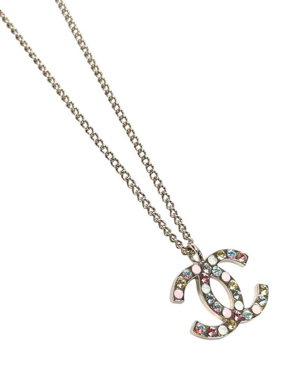 CHANEL シャネル ココマーク カラーストーン 2007年製 ネックレス シルバー 管理番号：11678