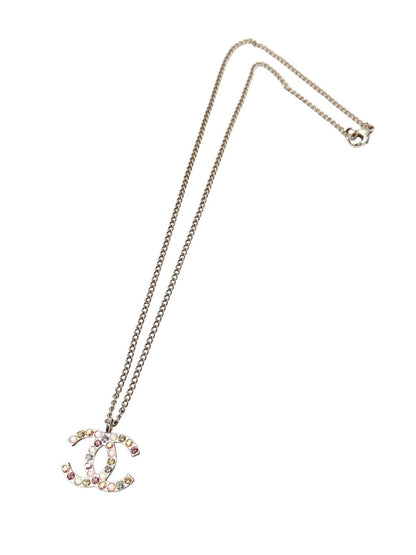 CHANEL シャネル ココマーク カラーストーン 2007年製 ネックレス シルバー 管理番号：11678