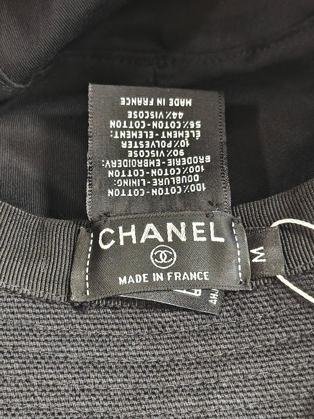 CHANEL シャネル ロゴ刺繍 バケットハット ブラック 管理番号：11680