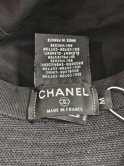 CHANEL シャネル ロゴ刺繍 バケットハット ブラック 管理番号：11680