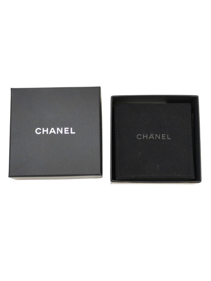 CHANEL シャネル ココマーク ラインストーン×チェーン 2018 年製 ブローチ シルバー 管理番号：11682