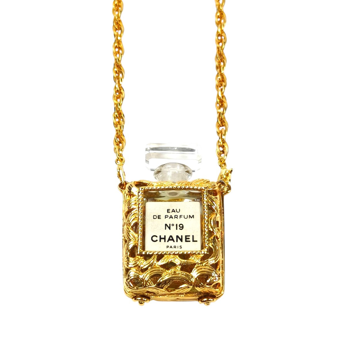 CHANEL シャネル N°19 パフュームボトル ネックレス ゴールド 管理番号：11683