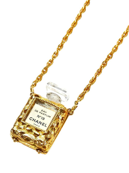 CHANEL シャネル N°19 パフュームボトル ネックレス ゴールド 管理番号：11683
