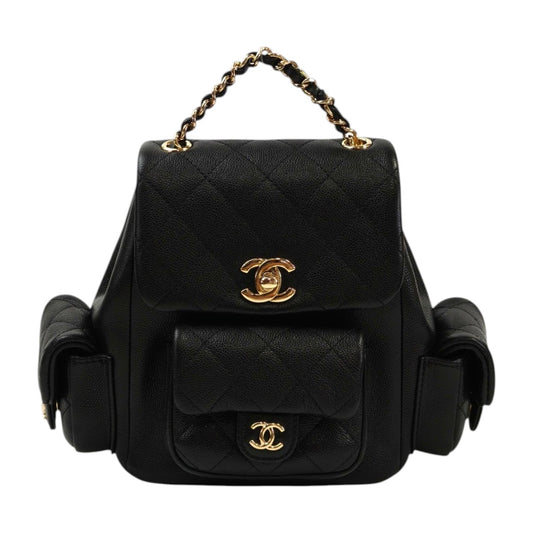 CHANEL Matelasse Coco Mark Multi-Pocket Backpack Black Ref: 11693