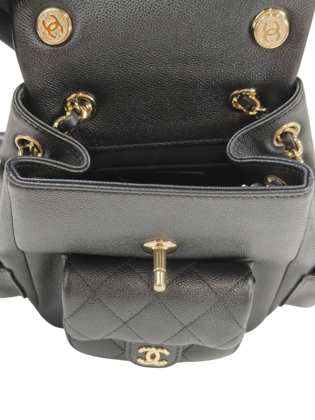 CHANEL シャネル マトラッセ ココマーク マルチポケット リュック ブラック 管理番号：11693
