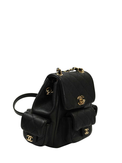 CHANEL シャネル マトラッセ ココマーク マルチポケット リュック ブラック 管理番号：11693
