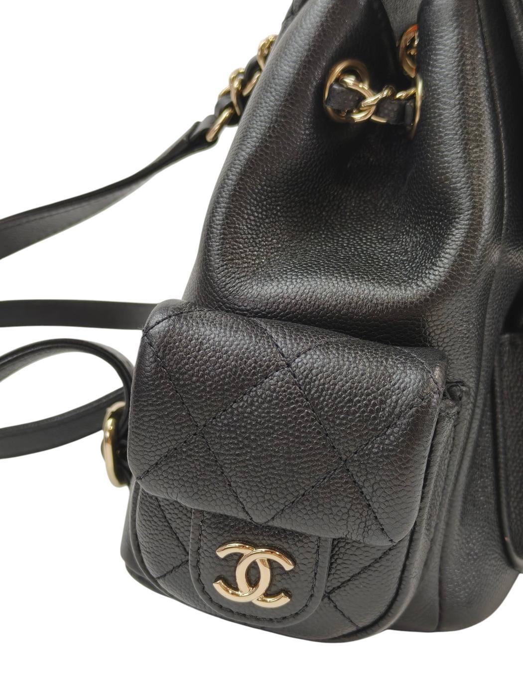 CHANEL シャネル マトラッセ ココマーク マルチポケット リュック ブラック 管理番号：11693
