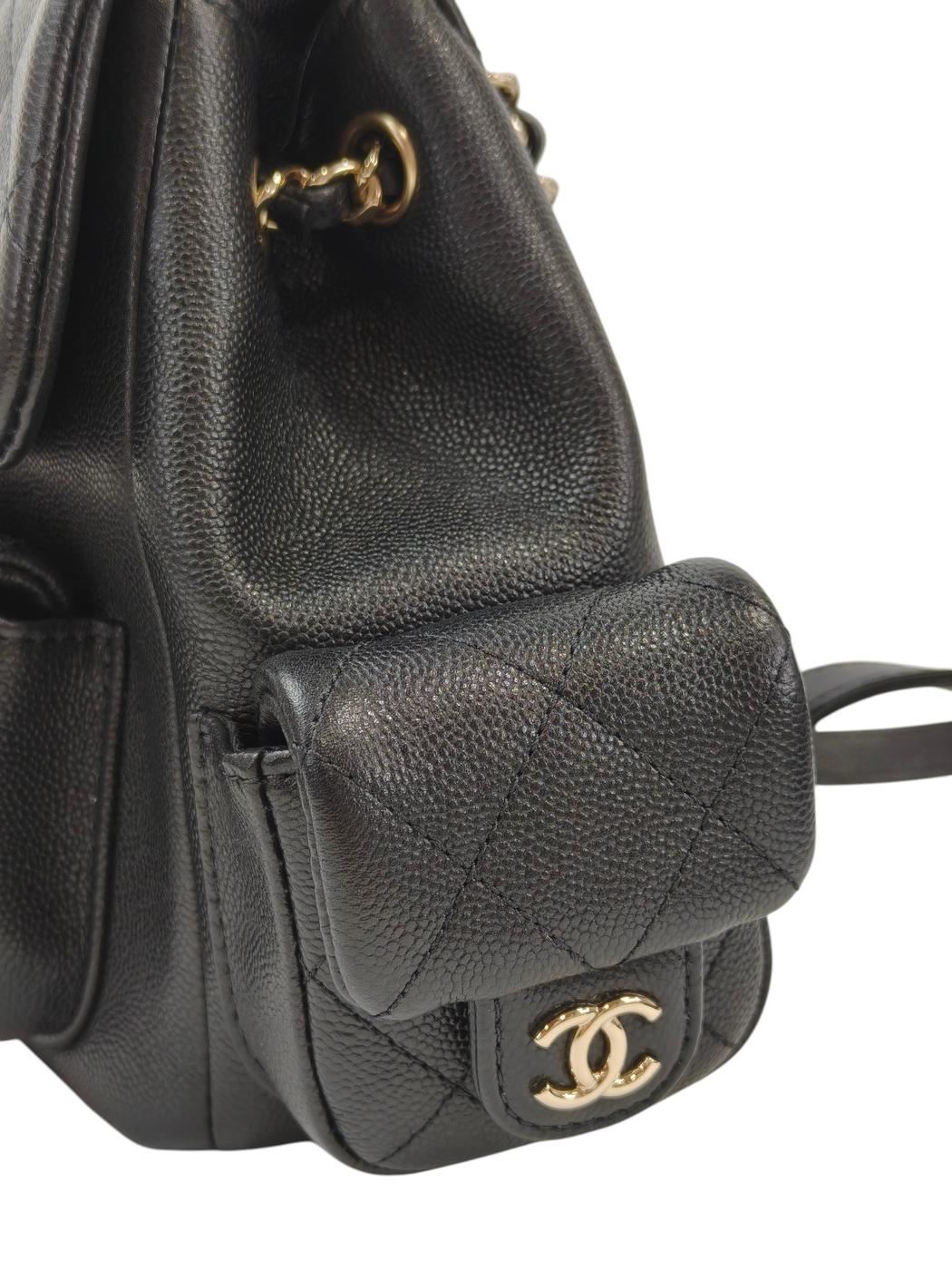 CHANEL シャネル マトラッセ ココマーク マルチポケット リュック ブラック 管理番号：11693