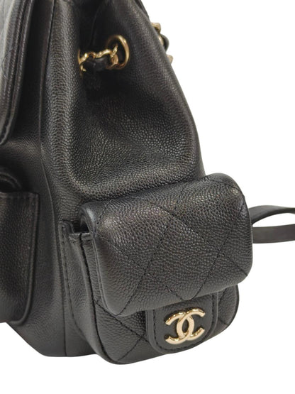 CHANEL シャネル マトラッセ ココマーク マルチポケット リュック ブラック 管理番号：11693