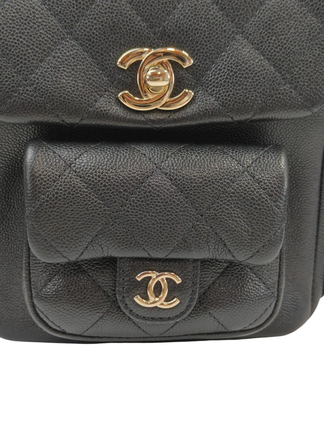 CHANEL シャネル マトラッセ ココマーク マルチポケット リュック ブラック 管理番号：11693