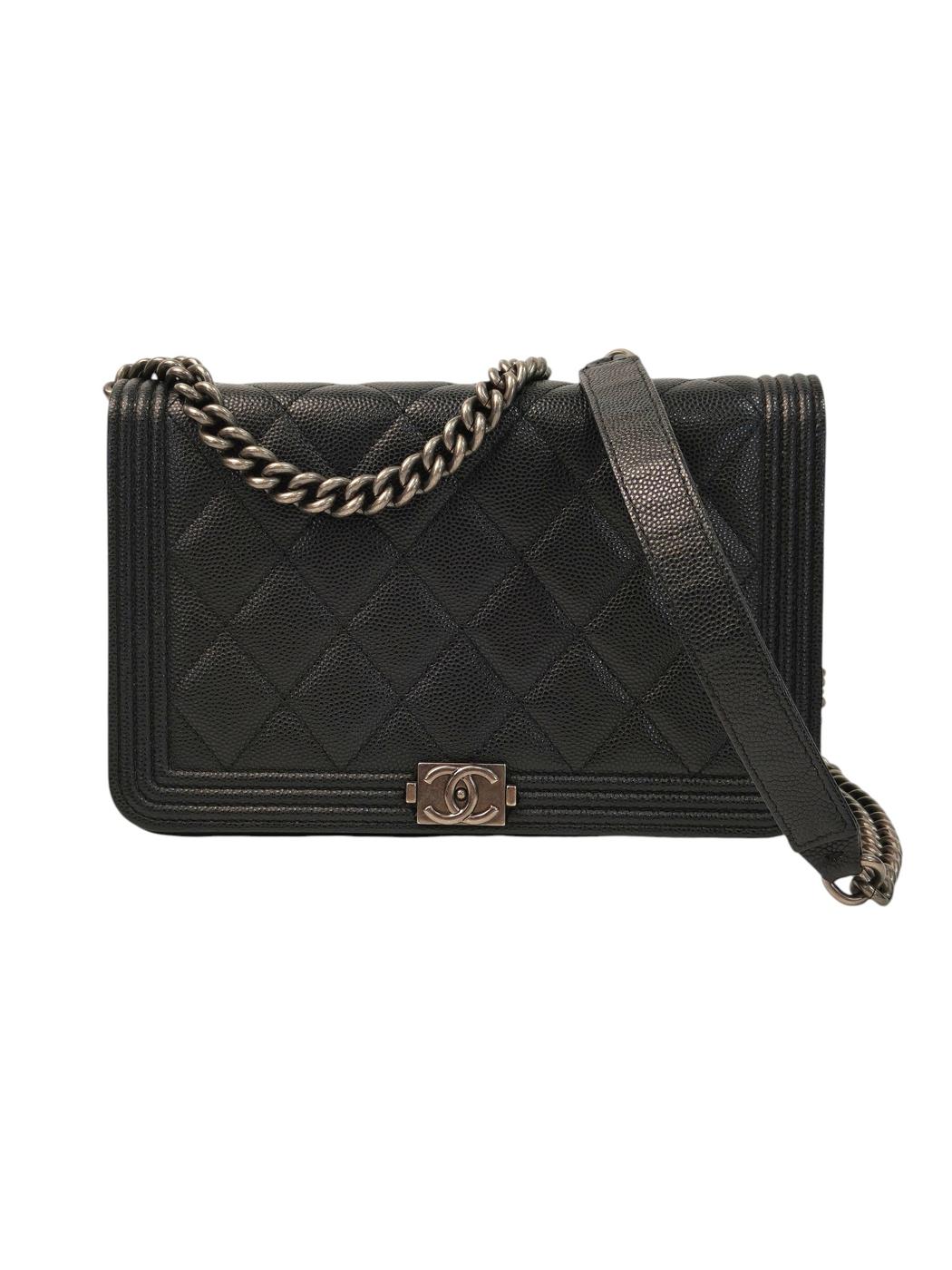CHANEL シャネル ボーイシャネル チェーンウォレット チェーンショルダーバッグ ブラック 管理番号：11714