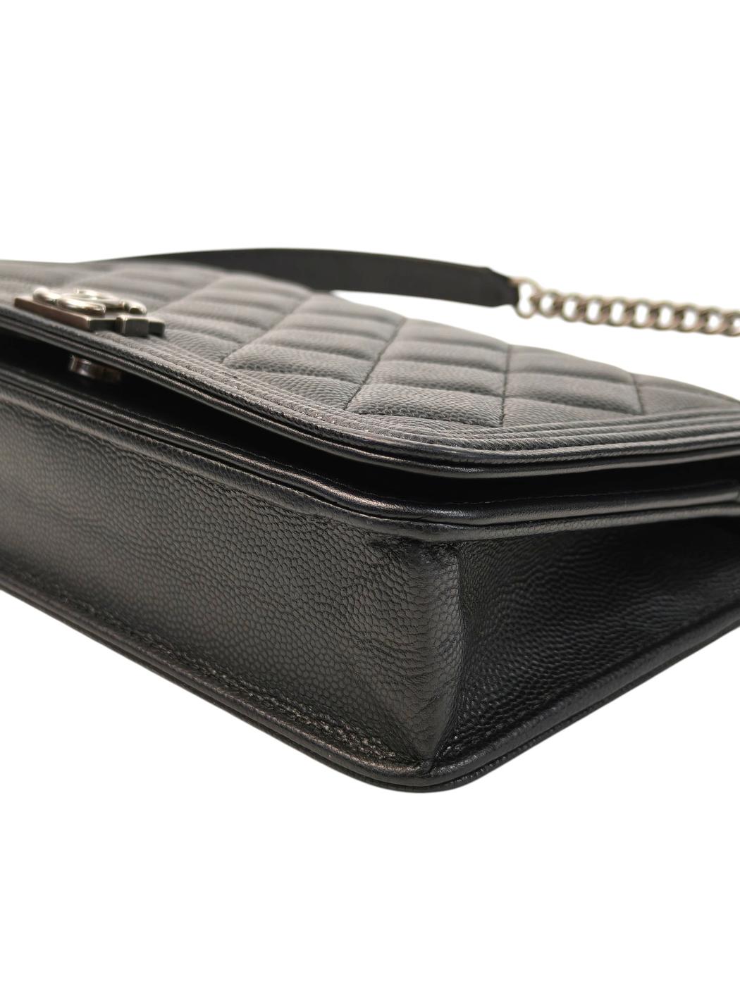 CHANEL シャネル ボーイシャネル チェーンウォレット チェーンショルダーバッグ ブラック 管理番号：11714