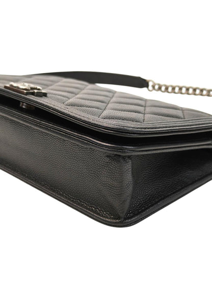CHANEL シャネル ボーイシャネル チェーンウォレット チェーンショルダーバッグ ブラック 管理番号：11714