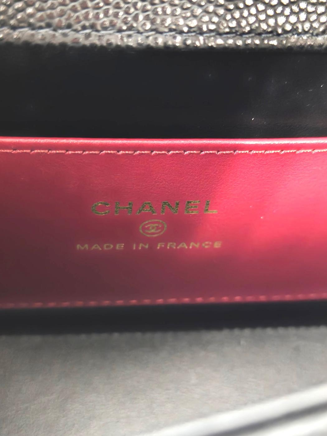 CHANEL 香奈儿 肩带手拿包 单肩包 黑色 管理编号：11725