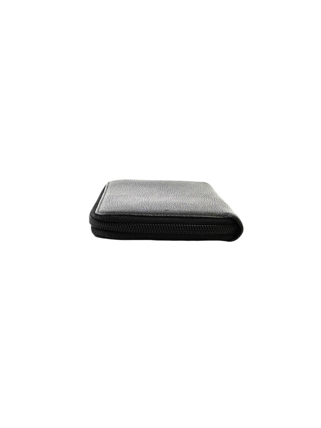 CHANEL Coco Mark Round Zip Long Wallet, Series 19, Caviar Skin Grained Calfskin, Black, 2014, Control Number: 11734