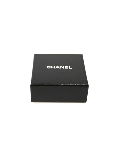 香奈儿（CHANEL）双C标识 水钻耳环（含刻印 01P 2001年春夏款）银色 管理编号：11751