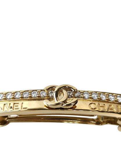 CHANEL ココマーク ラインストーン バレッタ 金 B22 B イタリア製 管理番号：11771