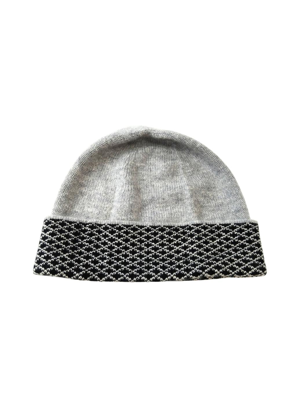 CHANEL シャネル ニット帽 カシミヤ96％ ココマーク 帽子 グレー 管理番号：11778