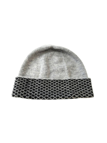 CHANEL シャネル ニット帽 カシミヤ96％ ココマーク 帽子 グレー 管理番号：11778
