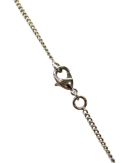 CHANEL シャネル ココマーク ラインストーン付き ネックレス 銀 管理番号：11781