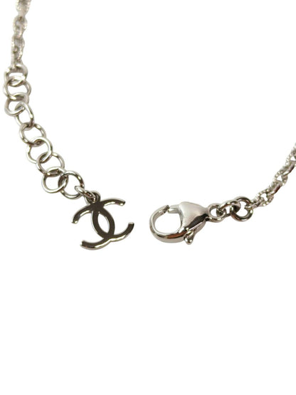 CHANEL シャネル ココマーク ラインストーン ブレスレット 銀 管理番号：11788