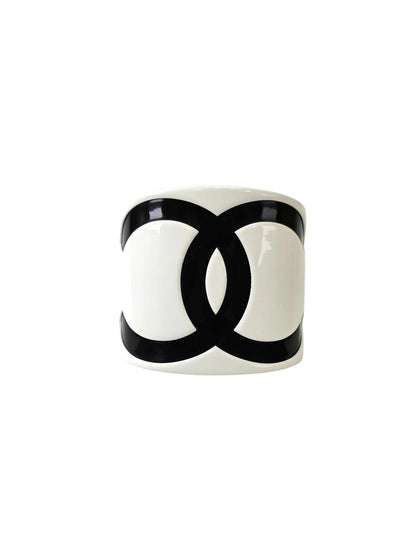 CHANEL Coco Mark Bangle Black x White Control Number: 11798