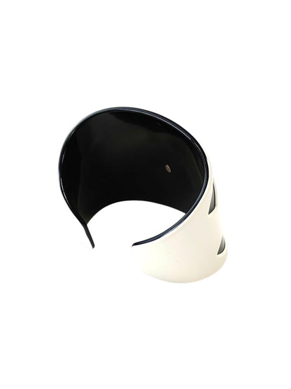 CHANEL Coco Mark Bangle Black x White Control Number: 11798