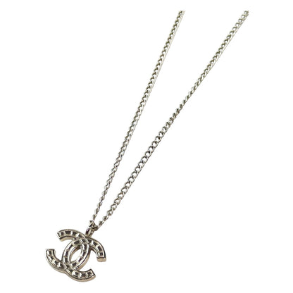 CHANEL Coco Mark Silver Necklace with Collection Plate 03A, Silver, Reference Number: 11817