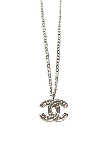 CHANEL Coco Mark Silver Necklace with Collection Plate 03A, Silver, Reference Number: 11817