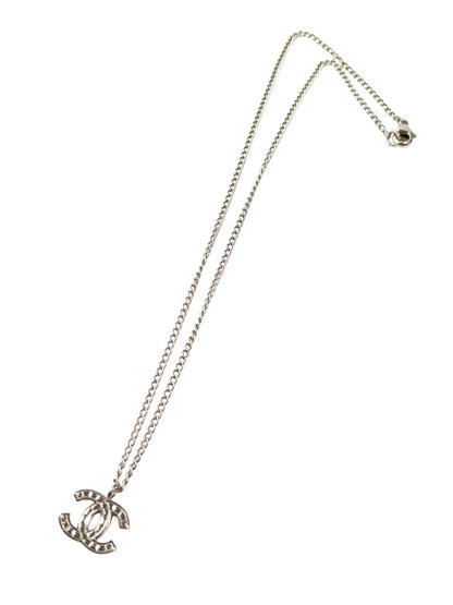 CHANEL Coco Mark Silver Necklace with Collection Plate 03A, Silver, Reference Number: 11817