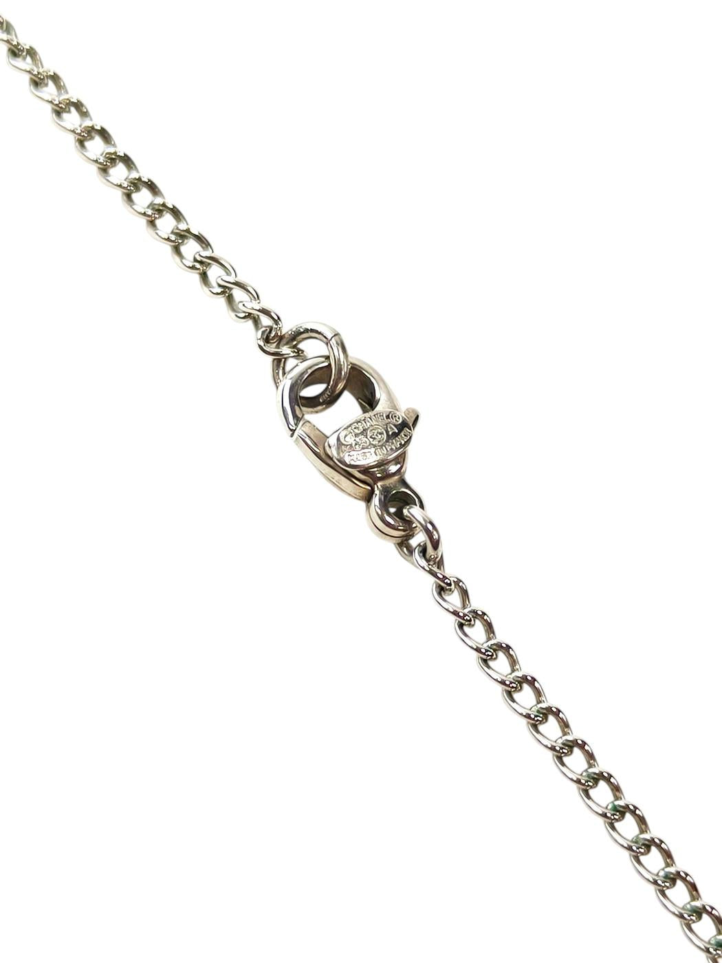 CHANEL Coco Mark Silver Necklace with Collection Plate 03A, Silver, Reference Number: 11817