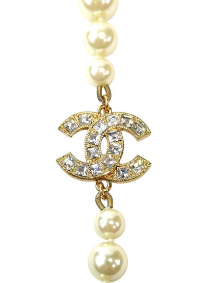 CHANEL 香奈儿 双C Logo 仿珍珠长款项链（带铭牌，15A，2015年款） 管理编号：11838