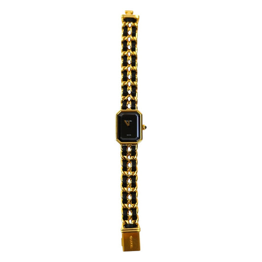 CHANEL Première Size L H0001 Quartz Watch Black x Gold Control Number: 11841