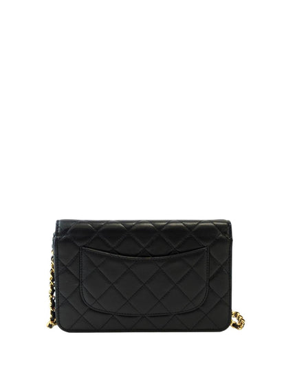CHANEL マトラッセ カラフルストーン ラムスキン 30番台 チェーンウォレットショルダー 黒 管理番号：11846