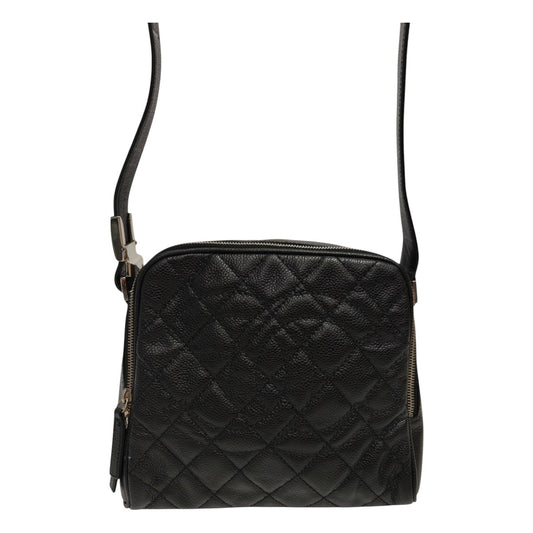 CHANEL Coco Mark Matelassé Caviar Skin 12-series Shoulder Bag Black Circa 2008 Inventory Number: 11851