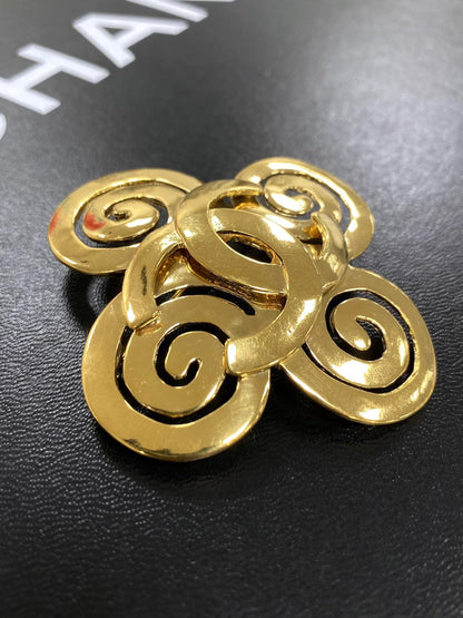 CHANEL シャネル ヴィンテージ ココマーク ゴールド メタル ブローチ 管理番号：1316