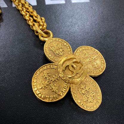 CHANEL Vintage Coco Mark Logo Necklace Control Number: 1326